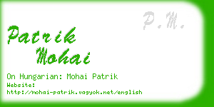 patrik mohai business card